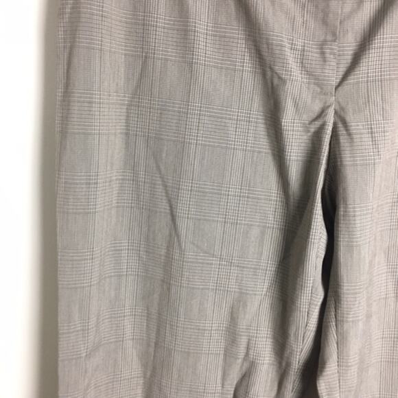 AB Studio Plaid Wide Leg Dress Pants Gray 12 - Picture 2 of 10